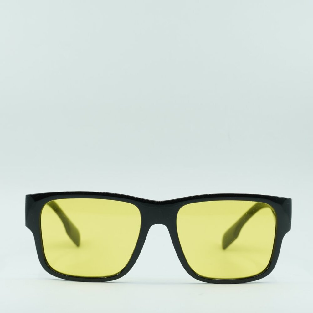 Burberry BE4358 300185 Square Sunglasses - Black/Yellow - Picture 8 of 11